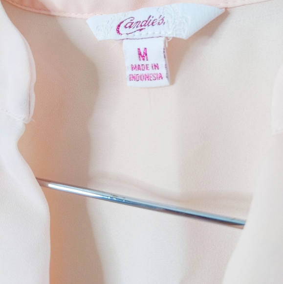 Candie's Peachy Pink Medium Blouse - Picture 3 of 4